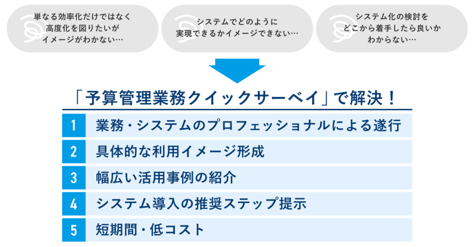 「予算管理業務クイックサーベイ」サービス開始の背景